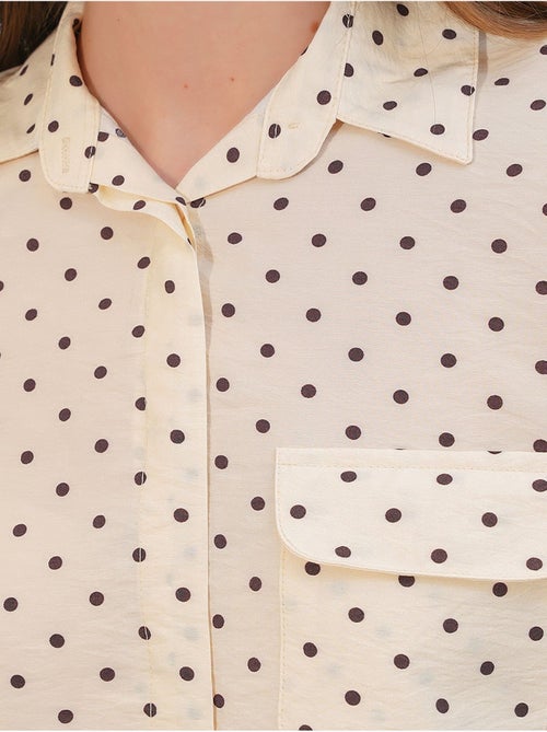 Camicia oversize in tessuto con pois bdart - Kiabi Camicia oversize in tessuto con pois bdart - Kiabi