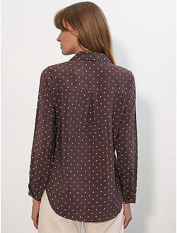 Camicia oversize in tessuto con pois bdart
