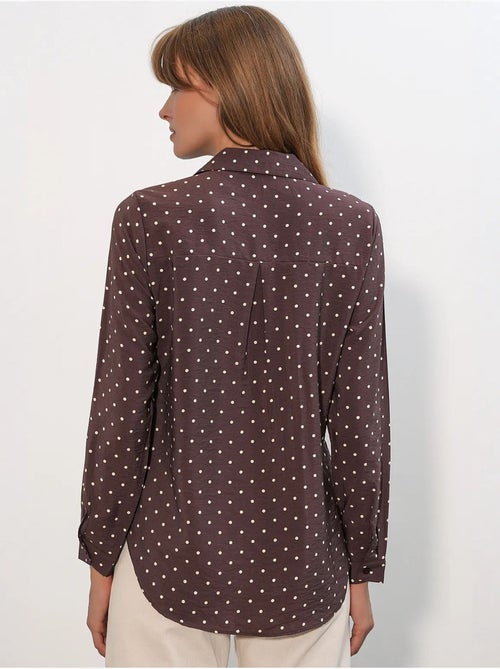 Camicia oversize in tessuto con pois bdart - Kiabi Camicia oversize in tessuto con pois bdart - Kiabi