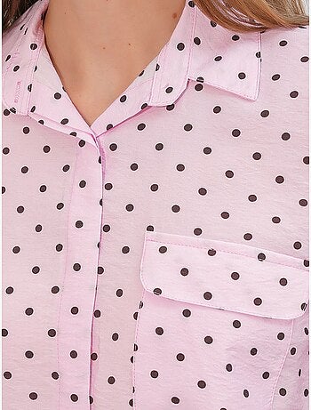 Camicia oversize in tessuto con pois bdart