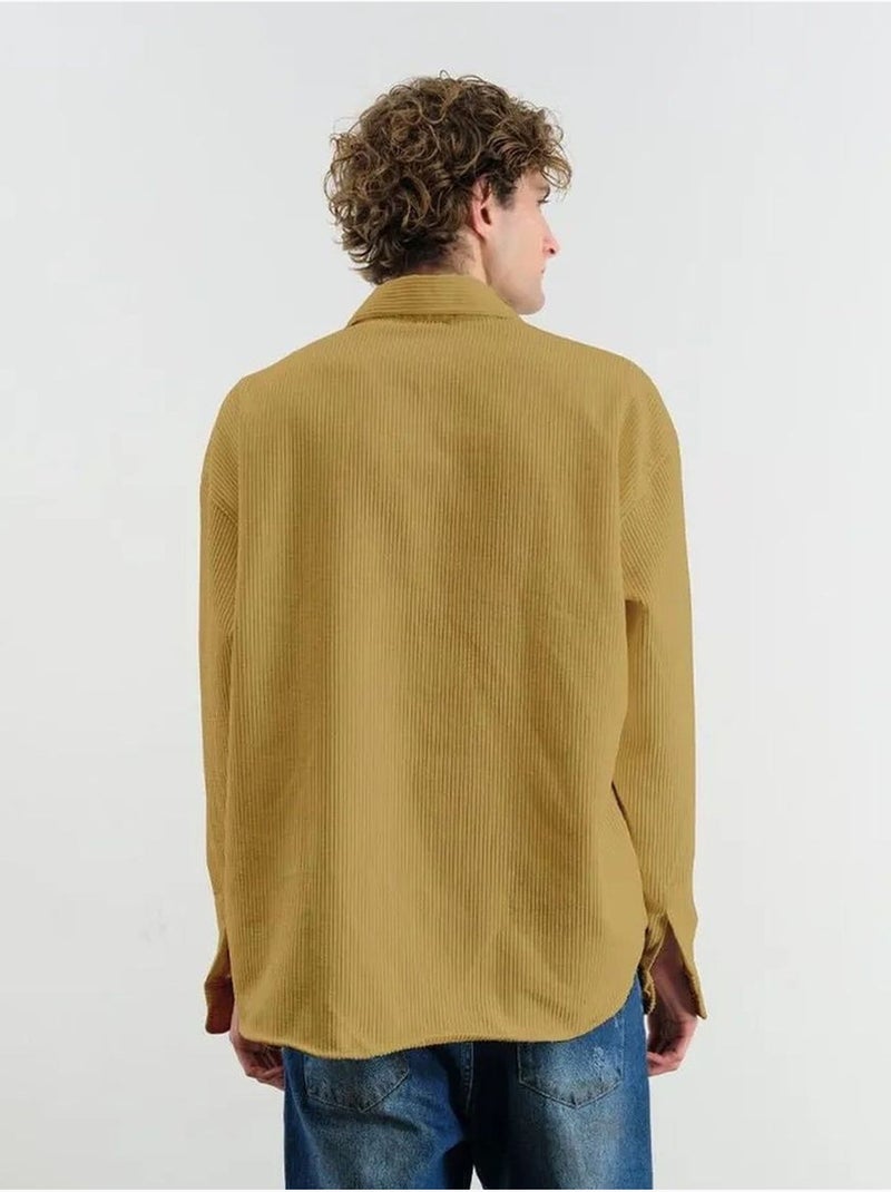 Camicia oversize in velluto con maniche lunghe e abbottonatura frontale giesto Ambra - Kiabi