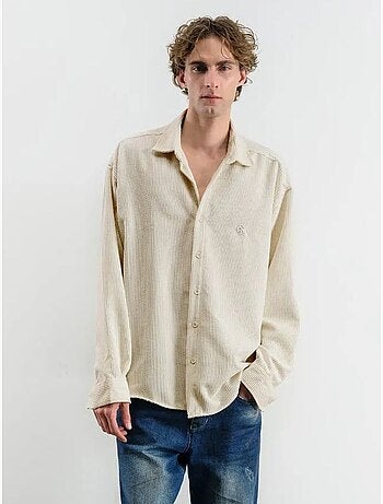 Camicia oversize in velluto giesto