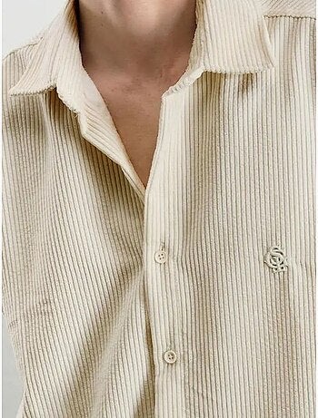 Camicia oversize in velluto giesto