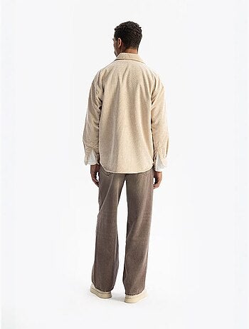 Camicia oversize in velluto giesto