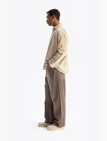 Camicia oversize in velluto giesto