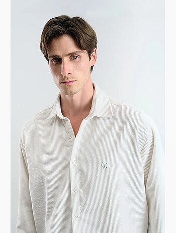 Camicia oversize in velluto giesto