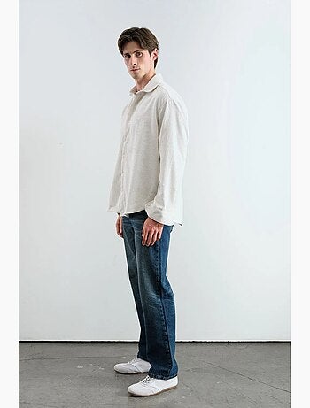 Camicia oversize in velluto giesto