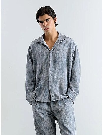 Camicia oversize in velluto giesto