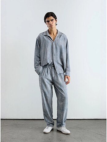 Camicia oversize in velluto giesto