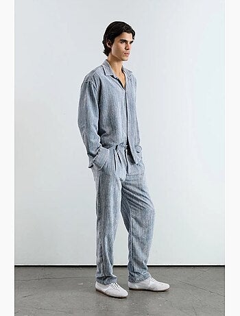 Camicia oversize in velluto giesto
