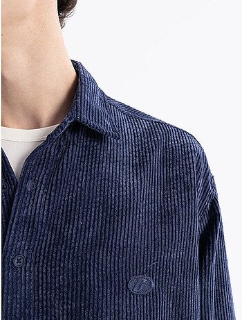 Camicia oversize in velluto giesto