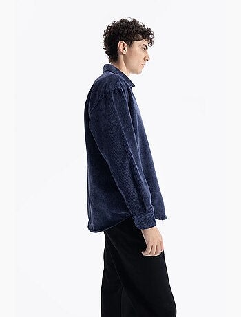 Camicia oversize in velluto giesto
