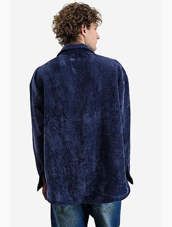 Camicia oversize in velluto giesto