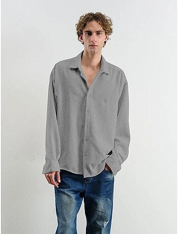 Camicia oversize in velluto giesto
