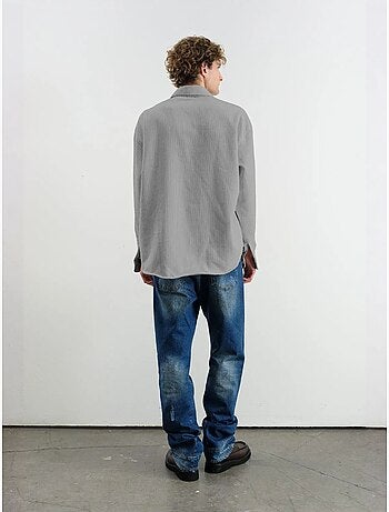 Camicia oversize in velluto giesto