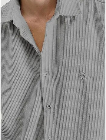 Camicia oversize in velluto giesto