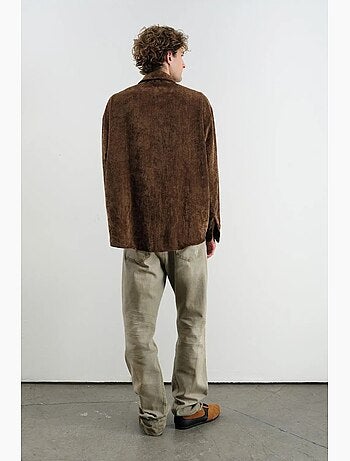Camicia oversize in velluto giesto