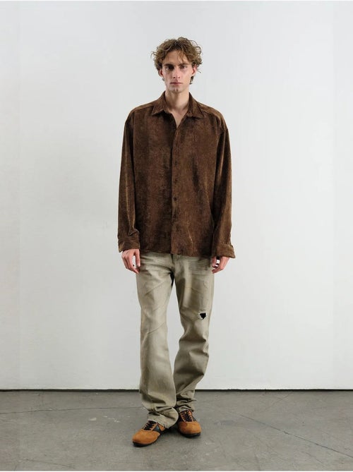 Camicia oversize in velluto giesto - Kiabi Camicia oversize in velluto giesto - Kiabi