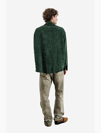 Camicia oversize in velluto giesto