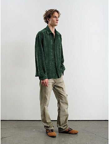 Camicia oversize in velluto giesto