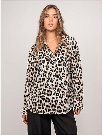 Camicia oversize leopardata oressa