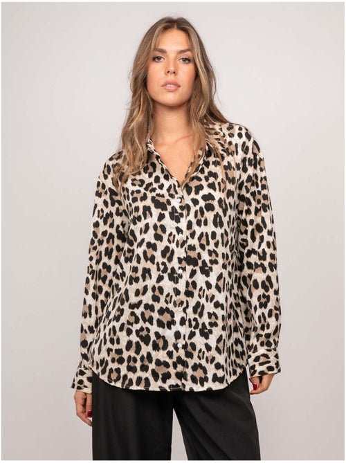 Camicia oversize leopardata oressa - Kiabi Camicia oversize leopardata oressa - Kiabi