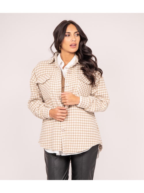 Camicia oversize principe di Galles UVEL - Kiabi
