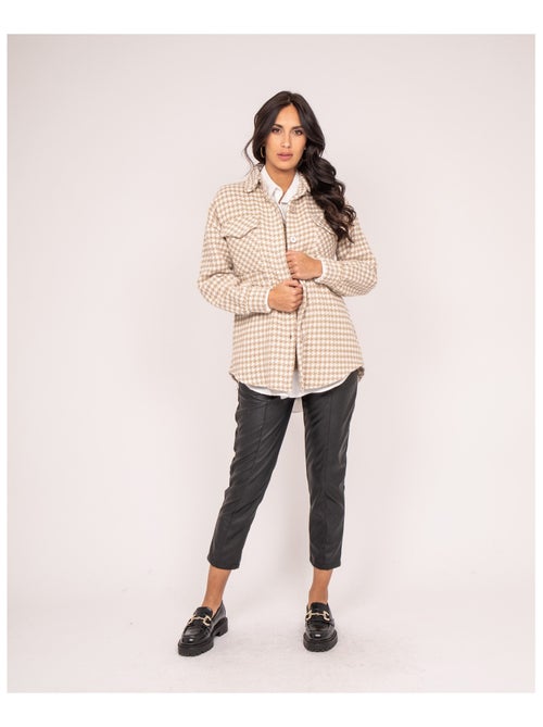 Camicia oversize principe di Galles UVEL - Kiabi