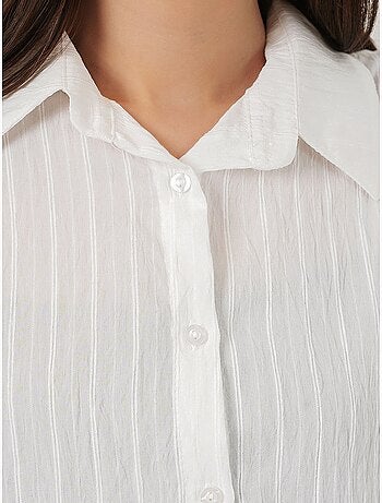 Camicia oversize testurizzata a righe con chiusura a bottoni bdart