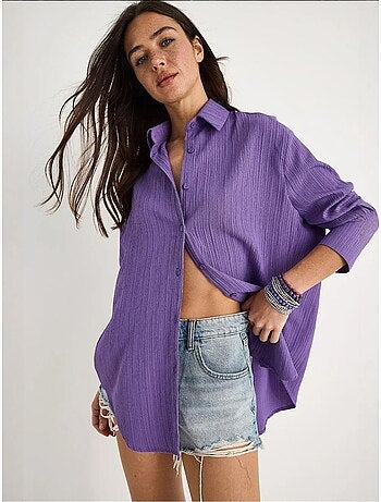 Camicia oversize testurizzata lucci