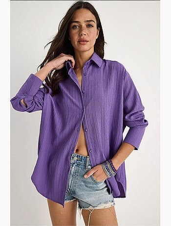 Camicia oversize testurizzata lucci