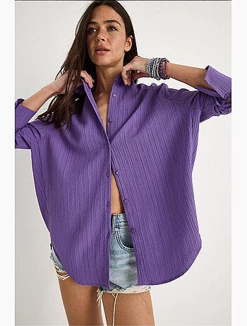 Camicia oversize testurizzata lucci