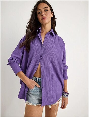 Camicia oversize testurizzata lucci