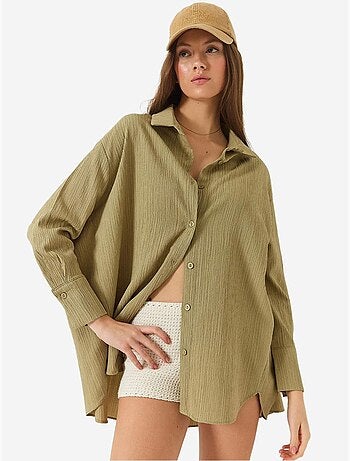 Camicia oversize testurizzata lucci