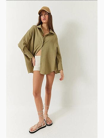 Camicia oversize testurizzata lucci