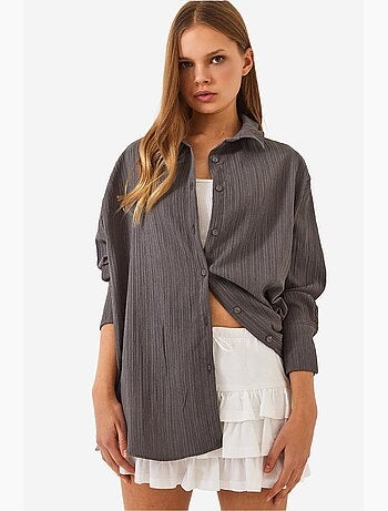 Camicia oversize testurizzata lucci