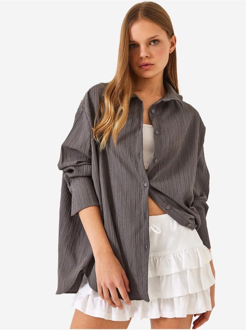 Camicia oversize testurizzata lucci - Kiabi Camicia oversize testurizzata lucci - Kiabi