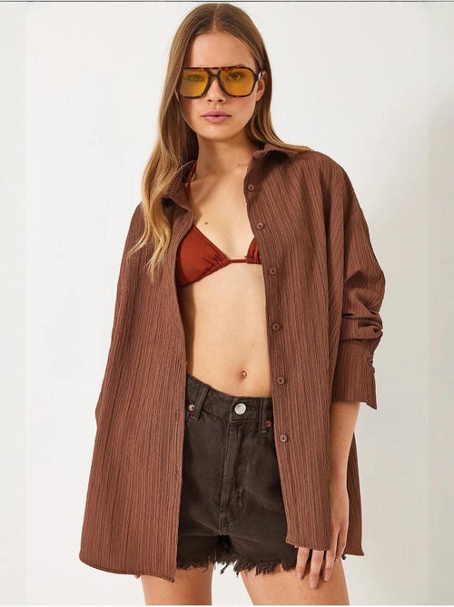 Camicia oversize testurizzata lucci - Kiabi