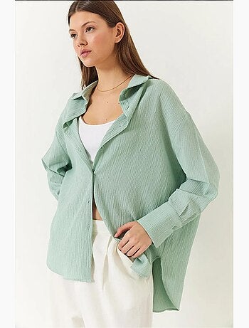 Camicia oversize testurizzata lucci