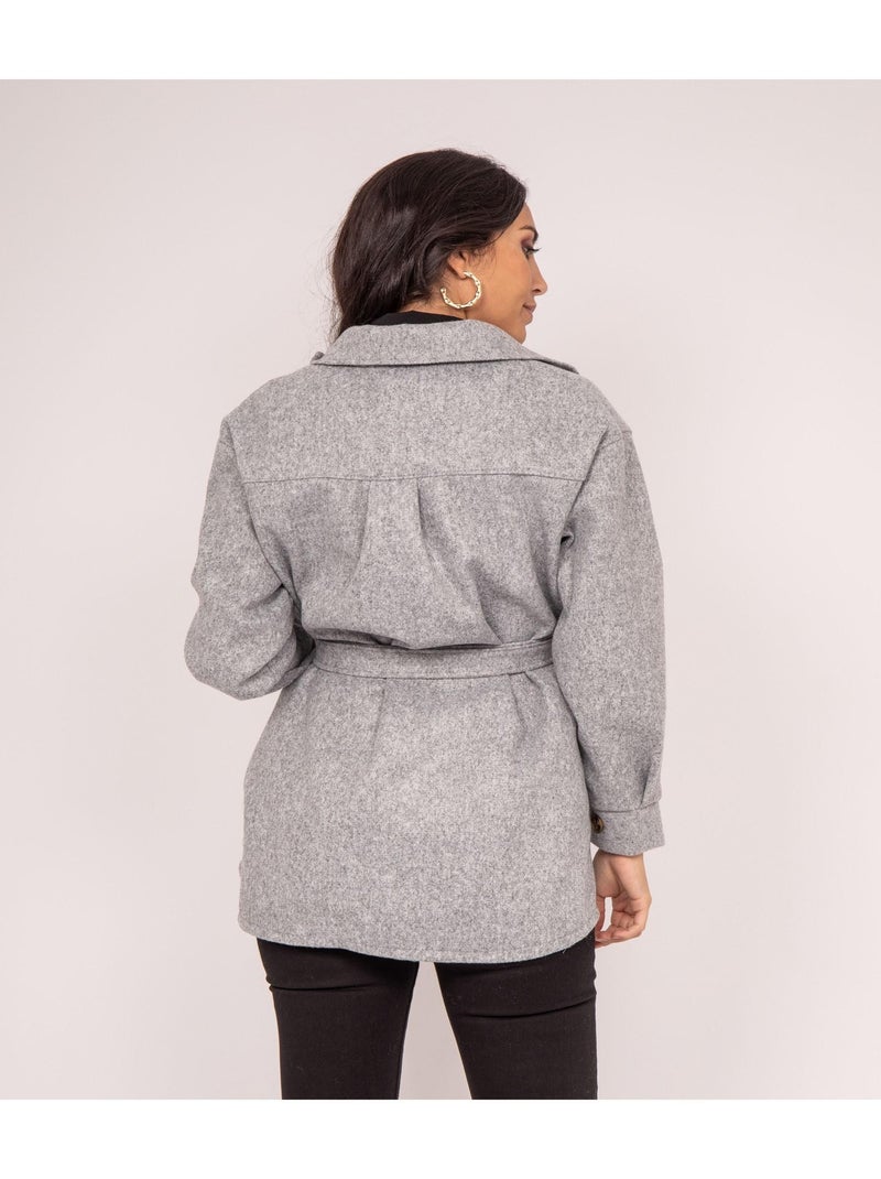 Camicia oversize UGENIE Grigio melangiato - Kiabi