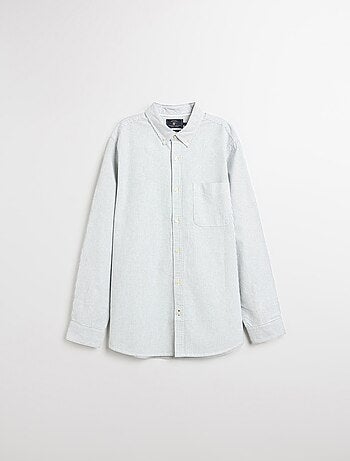 Camicia Oxford a righe a maniche lunghe, MO Fashion