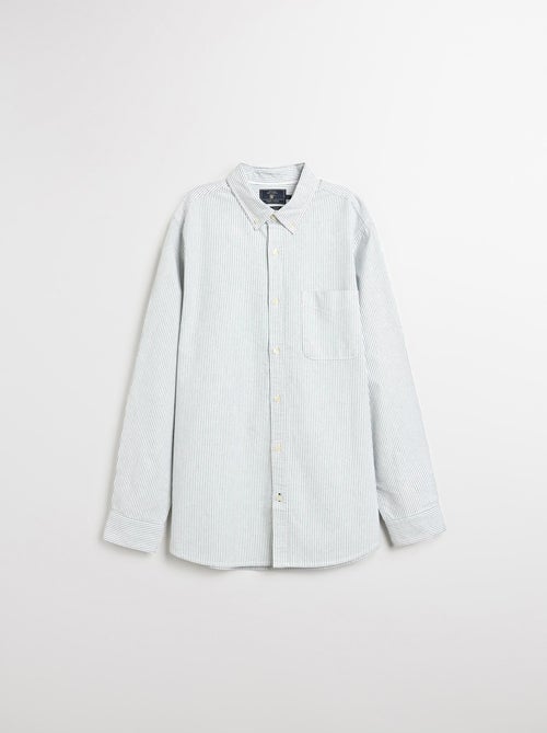 Camicia Oxford a righe a maniche lunghe, MO Fashion - Kiabi