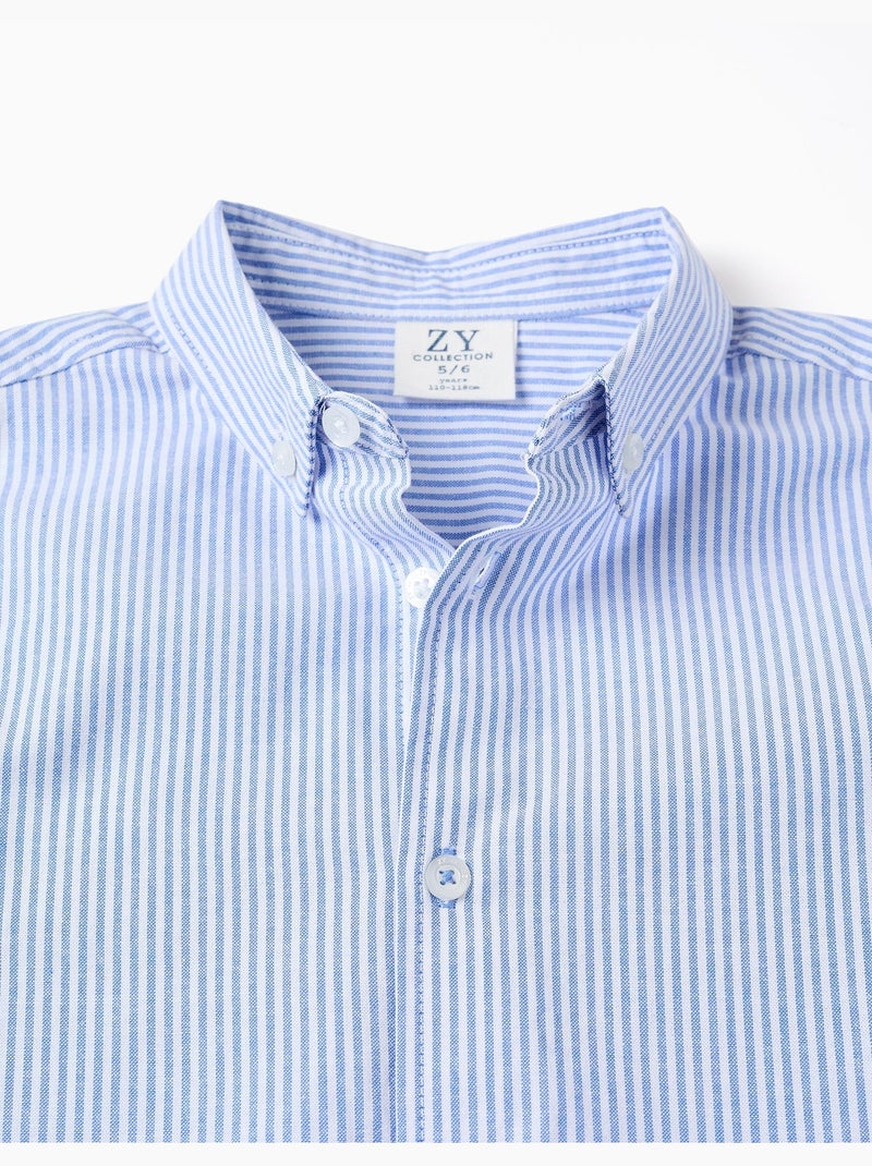 Camicia oxford a righe Blu chiaro - Kiabi