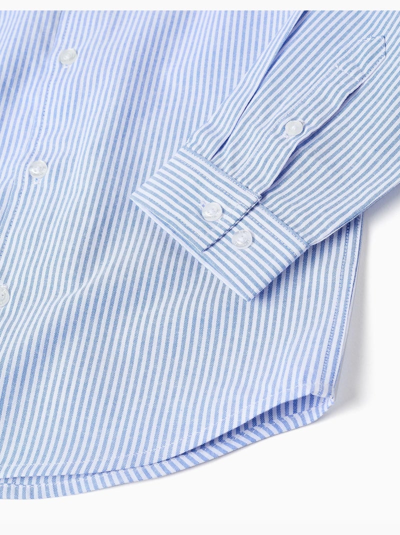 Camicia oxford a righe Blu chiaro - Kiabi