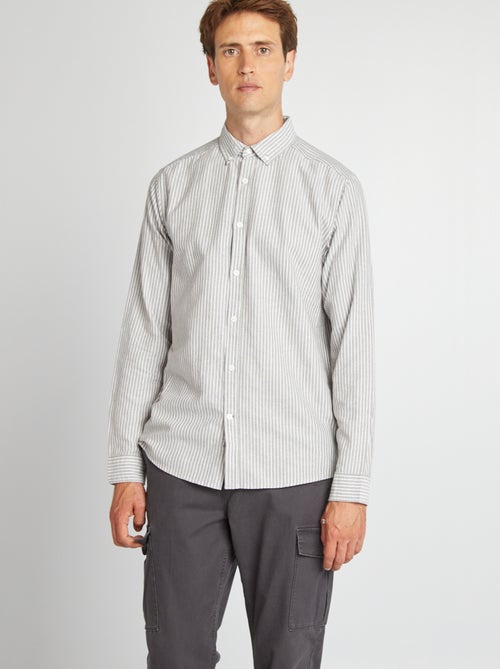 Camicia oxford a righe - Kiabi