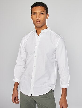 Camicia Oxford collo alla coreana