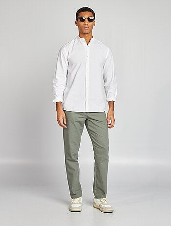 Camicia Oxford collo alla coreana