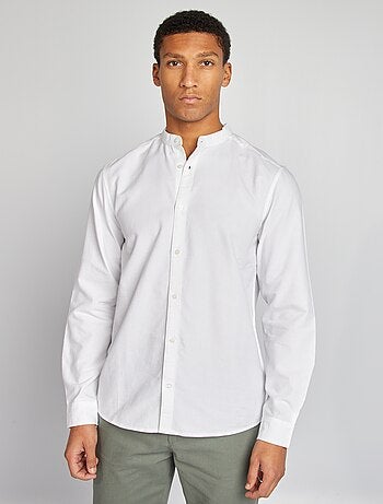 Camicia Oxford collo alla coreana