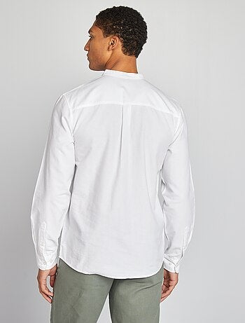 Camicia Oxford collo alla coreana