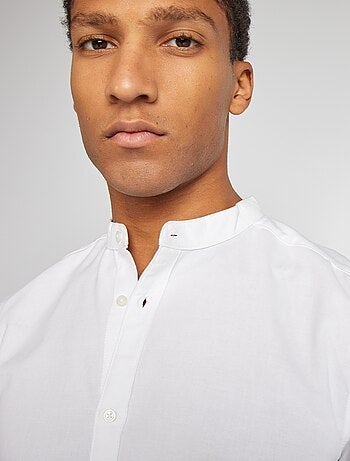 Camicia Oxford collo alla coreana